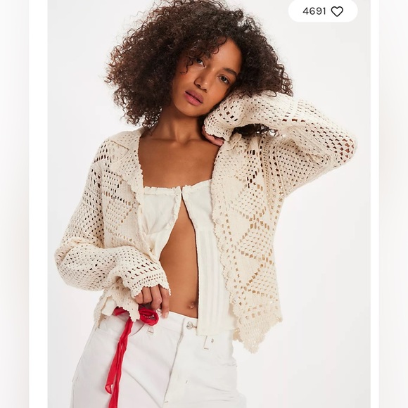 Free People We The Free Friend Of A Friend Sweater. NWT. Tofu - Picture 1 of 4